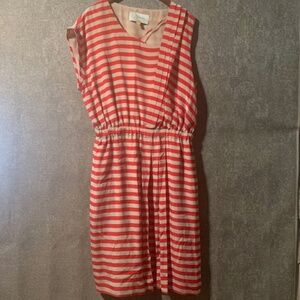 Anthropologie Silk Striped Dress - size 8